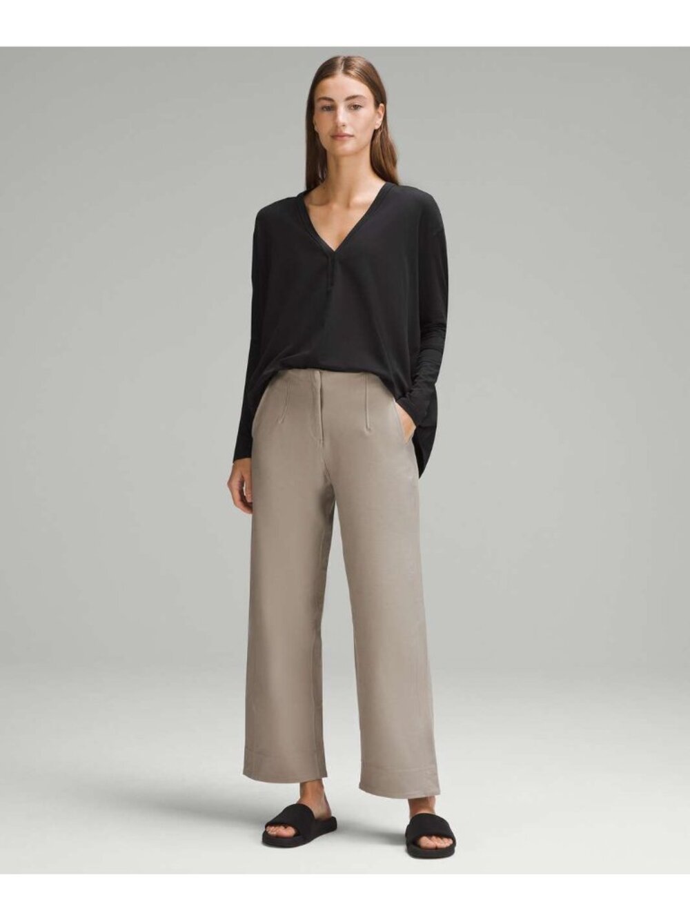Michael Kors Tunic Top Size XXL Black V Neck Layered Long Sleeve Was $68 - Picture 2 of 12